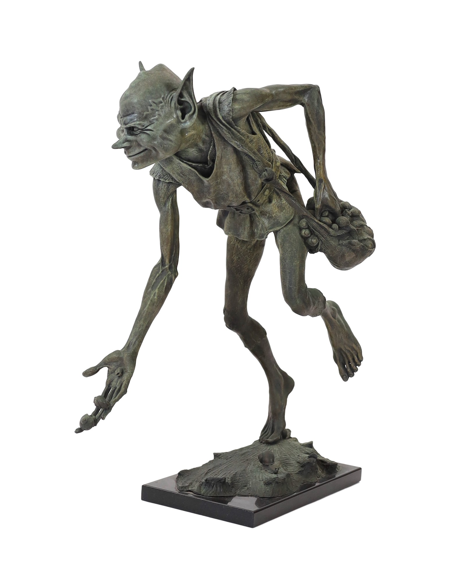 David Goode (British, b.1966). A large bronze of ‘Snailmaker’, height 54cm
